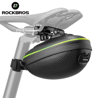 ROCKBROS Bolsa De Bicicleta Com Capa Dura De Liberação Rápida Saco De Sela De Waring Light Bike Acessórios