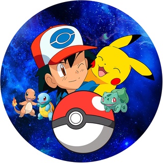 Painel Redondo Tecido Sublimado com/elástico Pokemon 03