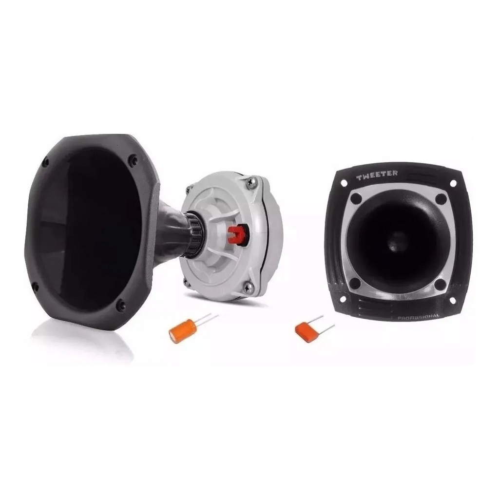 Kit 1 Driver D250x Musicall + 1 Tweeter St304 Musicall + 1 Corneta Som Automotivo e Som Profissional Caixa Trio