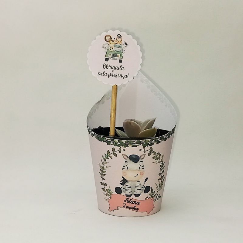 Lembrancinhas Para Aniversário infantil safari.30 unidades. A planta é o palito não está incluso na compra. lembrancinhas, lembrancinhas para aniversário, brinde, rótulos para suculentas, lembrancinhas personalizada.