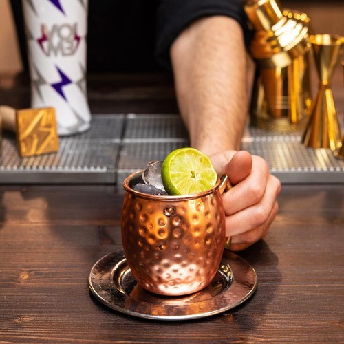 Caneca Moscow Mule Em Cobre Martelada 500 Ml Laqueada