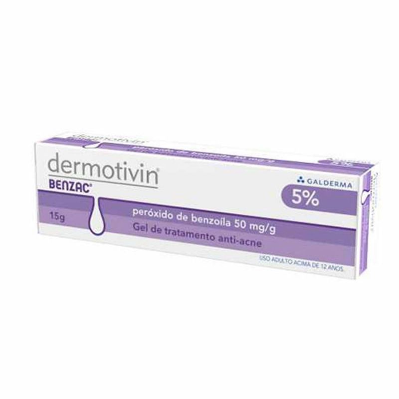 Gel de Tratamento Antiacne Dermotivin Benzac 5% 15g | Shopee Brasil