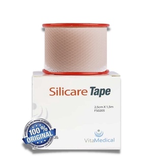 Fita Cirúrgica Curativa De Silicone Hospitalar Adesiva Não Estéril Silicare Tape 2,5cm x 1,5M- Vita Medical