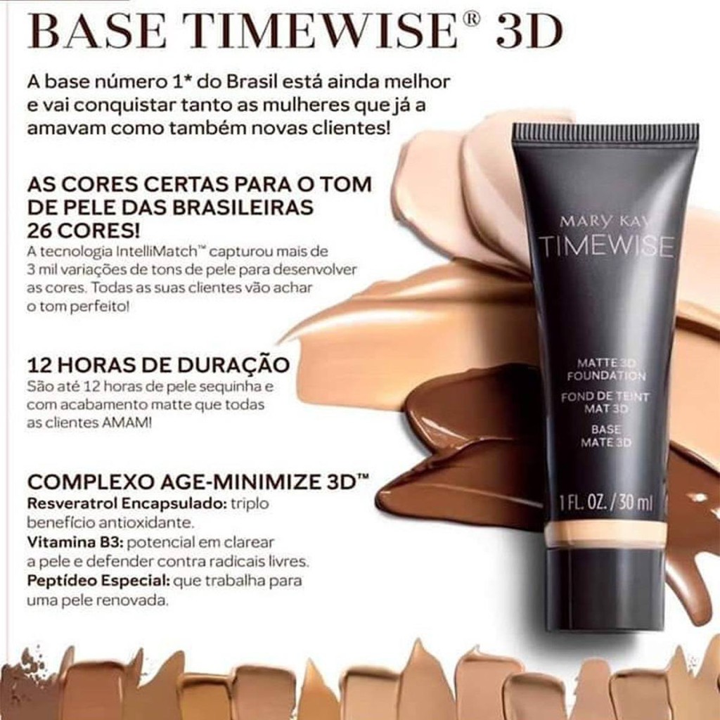 Base TimeWise 3D Mary Kay Cor BeigeN200 | Shopee Brasil
