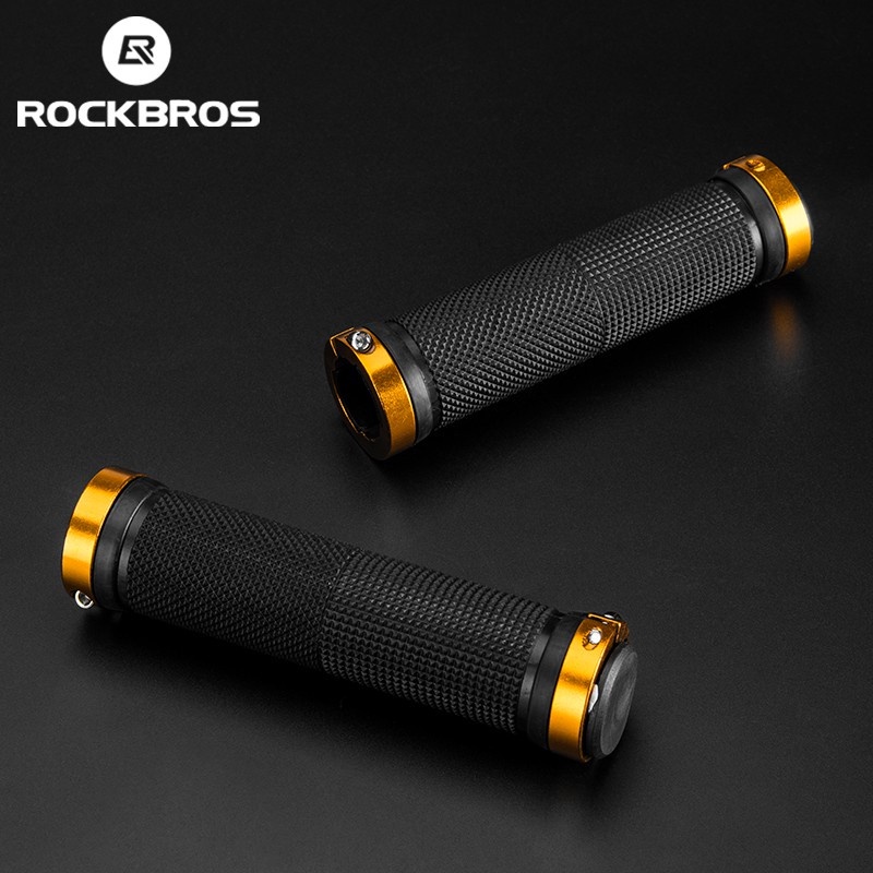 Punhos De Guidão ROCKBROS Bicicleta Ergonômicos Absorção De Choque Confortáveis MTB De Estrada Acessórios De Trava Unilateral - Sports & Outdoors