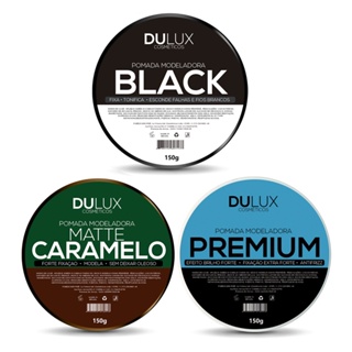1 Cera Modeladora Premium 150g + 1 Cera Modeladora Matte Caramelo 150g + 1 Cera Modeladora Preta Black 150g Cab/barba em Oferta na Shopee