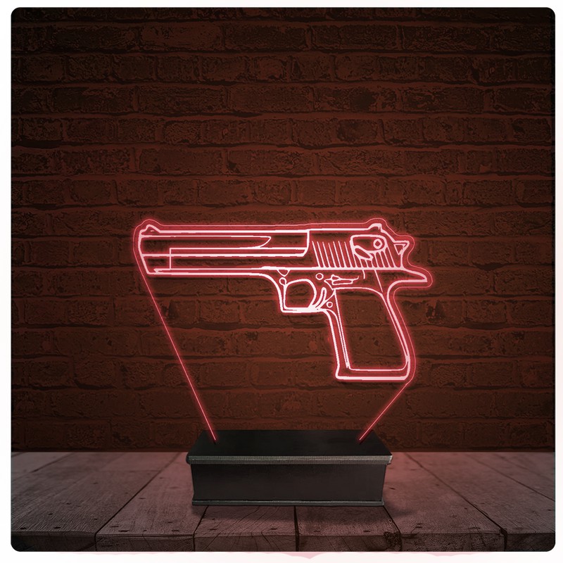 Abajur Luminária Acrílico Led - Desert Eagle CSGO