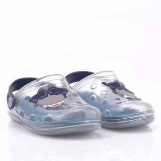 Babuche Infantil Wboys Pop Clear Kids - Transparente/Marinho