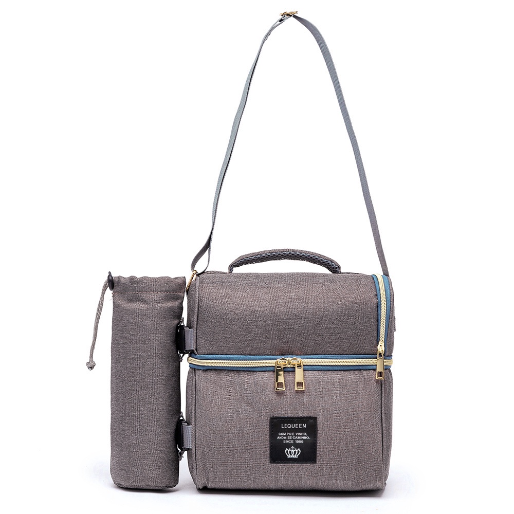 Lancheira Sacola Térmica Feminina Masculina Fitness Porta Garrafa em Oferta na Shopee