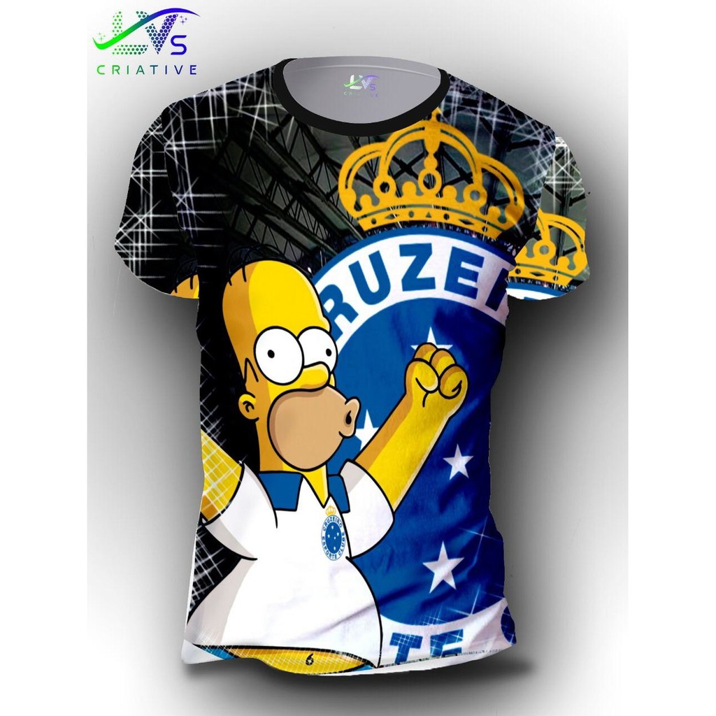 Camisa Camiseta Simpsons Homer Cruzeirense Smp14 Shopee Brasil 3425