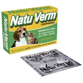 Vermifugo Natu Verm Composto Caes E Gatos 4 Comprimidos Shopee Brasil