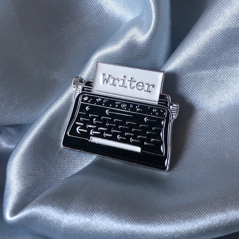 Pin Writer Máquina de escrever escritor typewriter pins de lapela