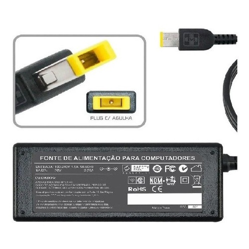Fonte Carregador P/ Lenovo Thinkpad Edge E431 20v 3.25a 844