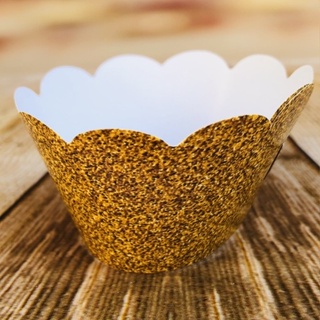 KIT Wrappers Saia Para Cupcake Doces Festa COR IMITAÇÃO GLITTER OURO 12.56 em Oferta na Shopee