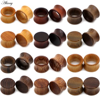Alisouy 2PCS Túnel De Orelha De Madeira Brincos Maca Expansora Oreja Mujer Jóias Corporais De