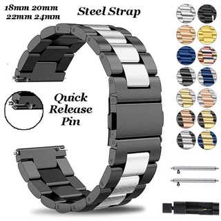 22mm 20mm Cinta De Aço Para Samsung Relógio 3 Banda Inoxidável Ativo 2 Engrenagem S3 Substituição 18mm 24mm Amazônia Com Ferramentas