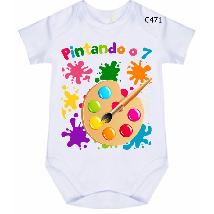 Body Temático Pintando o 7 em Oferta na Shopee