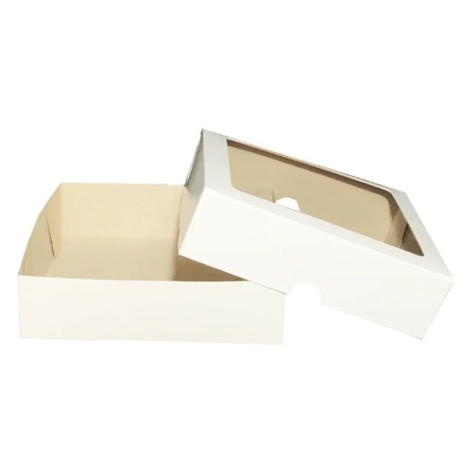 Caixa para Doces e Presente Branca 20 x 20 x 6 Tampa e Fundo com visor  Acetato 20 unidades em Oferta na Shopee
