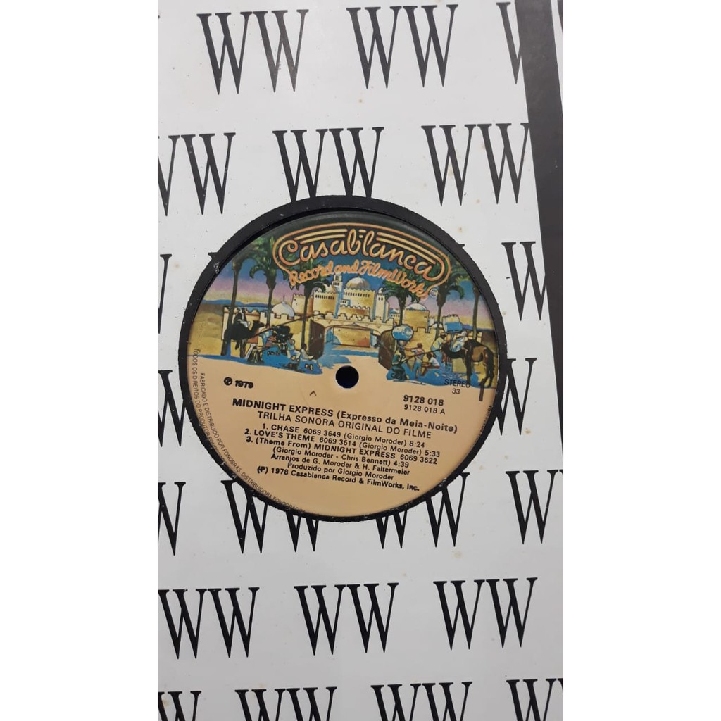 Disco de Vinil LP Trilha Sonora Filme Midnight Express (Expresso da meia-noite)