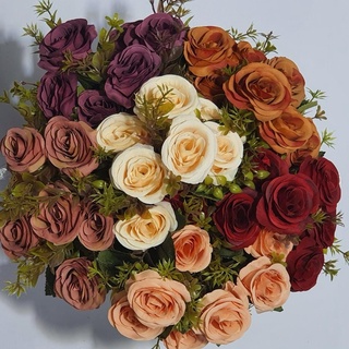 Rosa artificial C/ 7 rosas