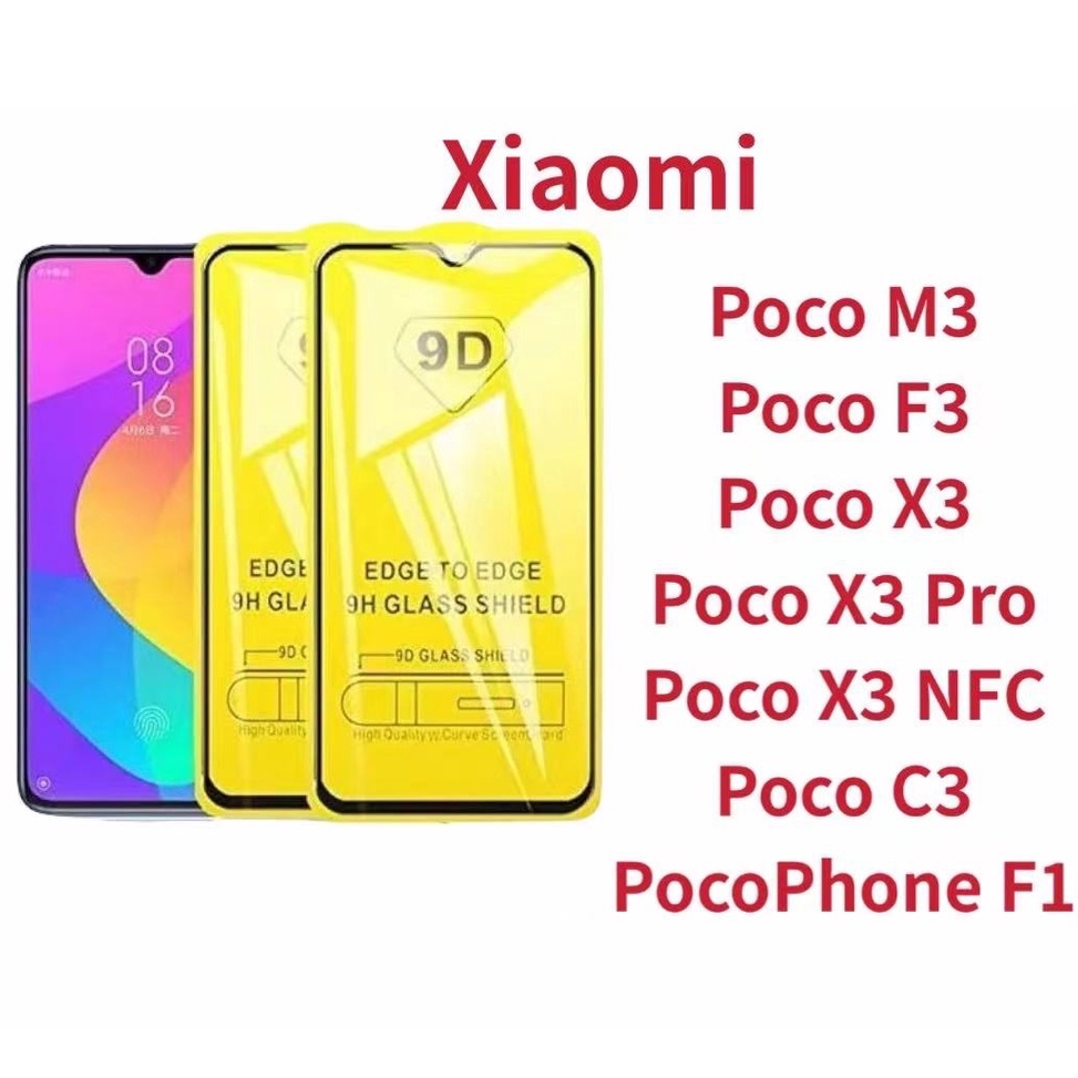 Película De Vidro 9d 3d Xiaomi Poco M3 Poco X3 Poco F3 Poco C3