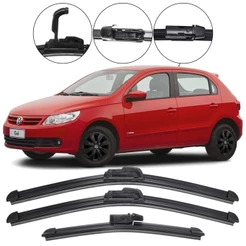 Kit 3 Palhetas Limpador Parabrisa Dianteiro + Traseiro VW Gol G5 2008 2009 2010 2011 2012