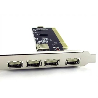 Placa Pci Usb 2.0 Com 5 Portas Pci Para Pc Desktop computador em Oferta na Shopee
