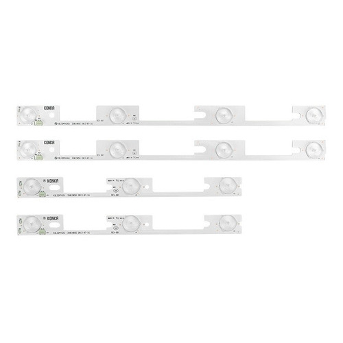 Kit com 4 Barras de LED Compatível com TV Semp 32L2400 32L5400 DL3244 DL3245 - Kit completo, novo em Alumínio.