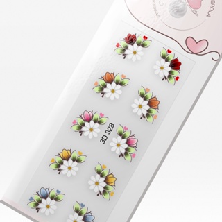 Adesivo 3D de Unhas-Margaridas com flores-3D 328 em Oferta na Shopee
