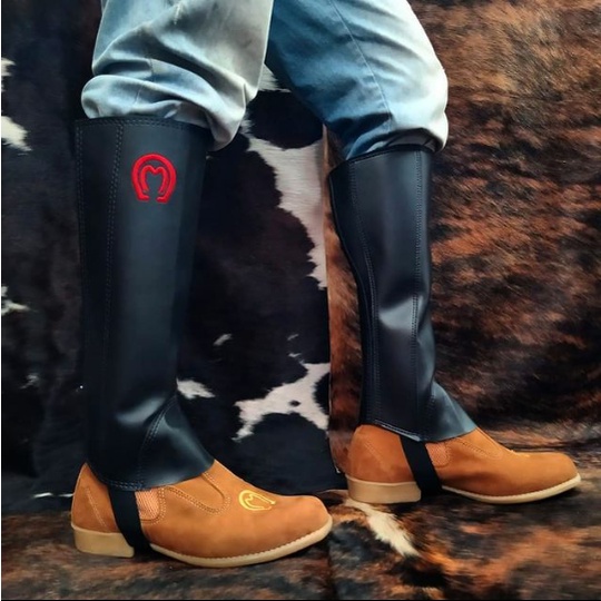 Perneira Mangalarga Marchador Unissex de Couro Sintético Preço Baixo Caneleira em Oferta na Shopee