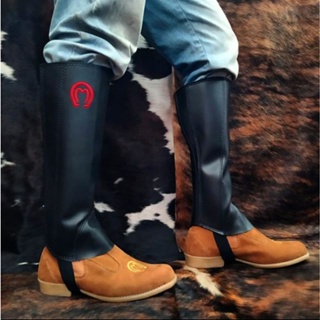 Perneira Mangalarga Marchador Unissex de Couro Sintético Preço Baixo Caneleira em Oferta na Shopee