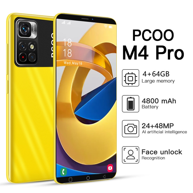 Celular M4 Pro 5.5Polegada Smartphone 4+64GB Celulares Face ID Android Telefone Dual SIM Celulares