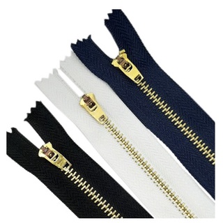 Zíper de metal fixo 10cm, 12cm, 15cm ou 18cm - 10 unidades