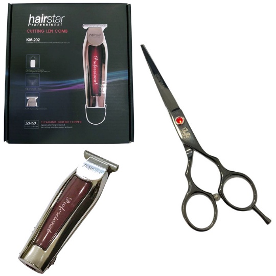 Máquina De Acabamento Cabelo E Barba Tesoura Fio Laser 6.0 Obopekal