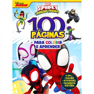 100 Páginas para Colorir Marvel - Spidey Friends