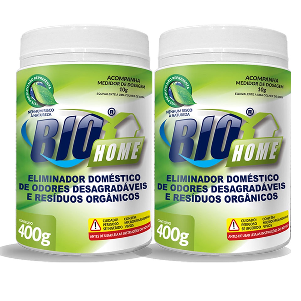 Limpa Fossa, Caixa de Gordura e Ralos - BioHome 400g - Kit com 2