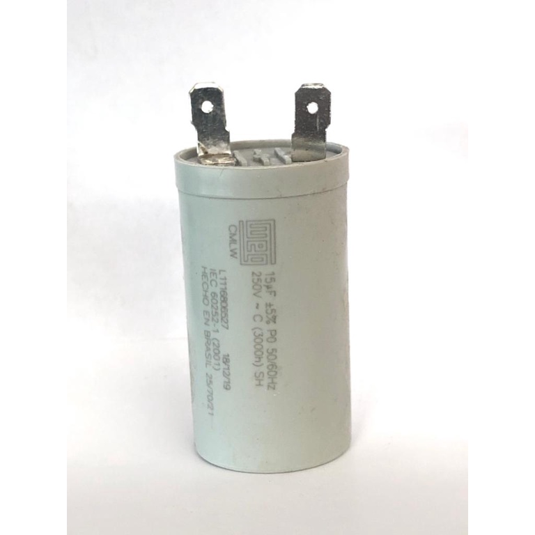 Capacitor Lavadora Tanquinho 15uf 250vac 127v Com Terminal