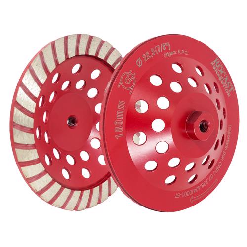 Rebolo Diamantado Tipo Prato com Rosca 180 X M14 254,0004 ROCAST