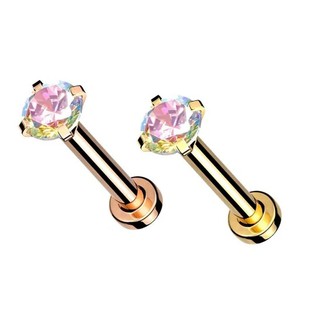 Piercing Labret Zirconia Furtacor 6mm 8mm