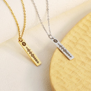 Colar Personalizado De Código spotify Para Mulheres De Presente Do Dia Dos Pais Aço Inoxidável Namorados De Aniversário em Oferta na Shopee