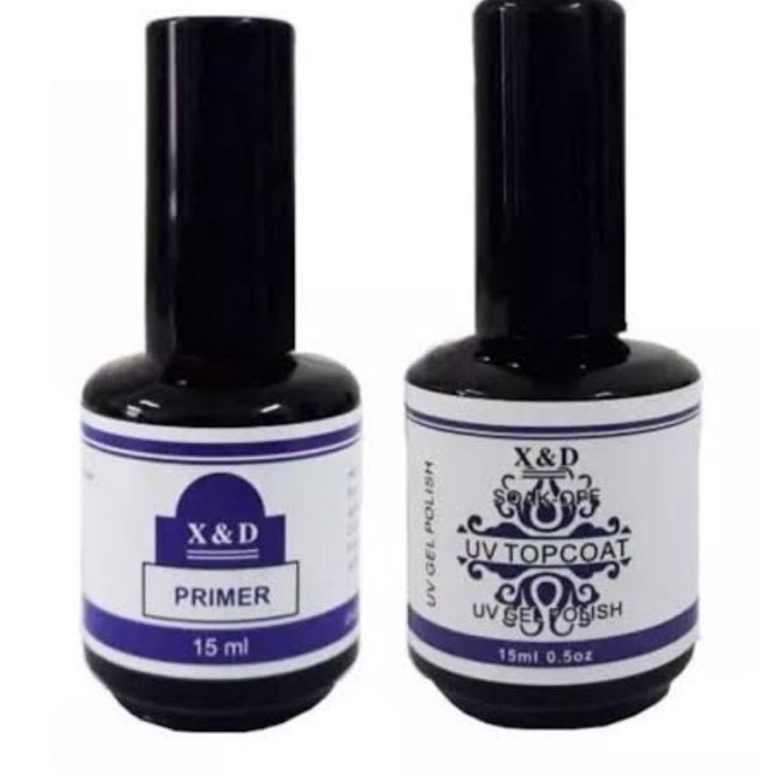 Kit 1Top Coat + 1 Primer Xed Para Unha Gel Fibra de Vidro Shopee Brasil