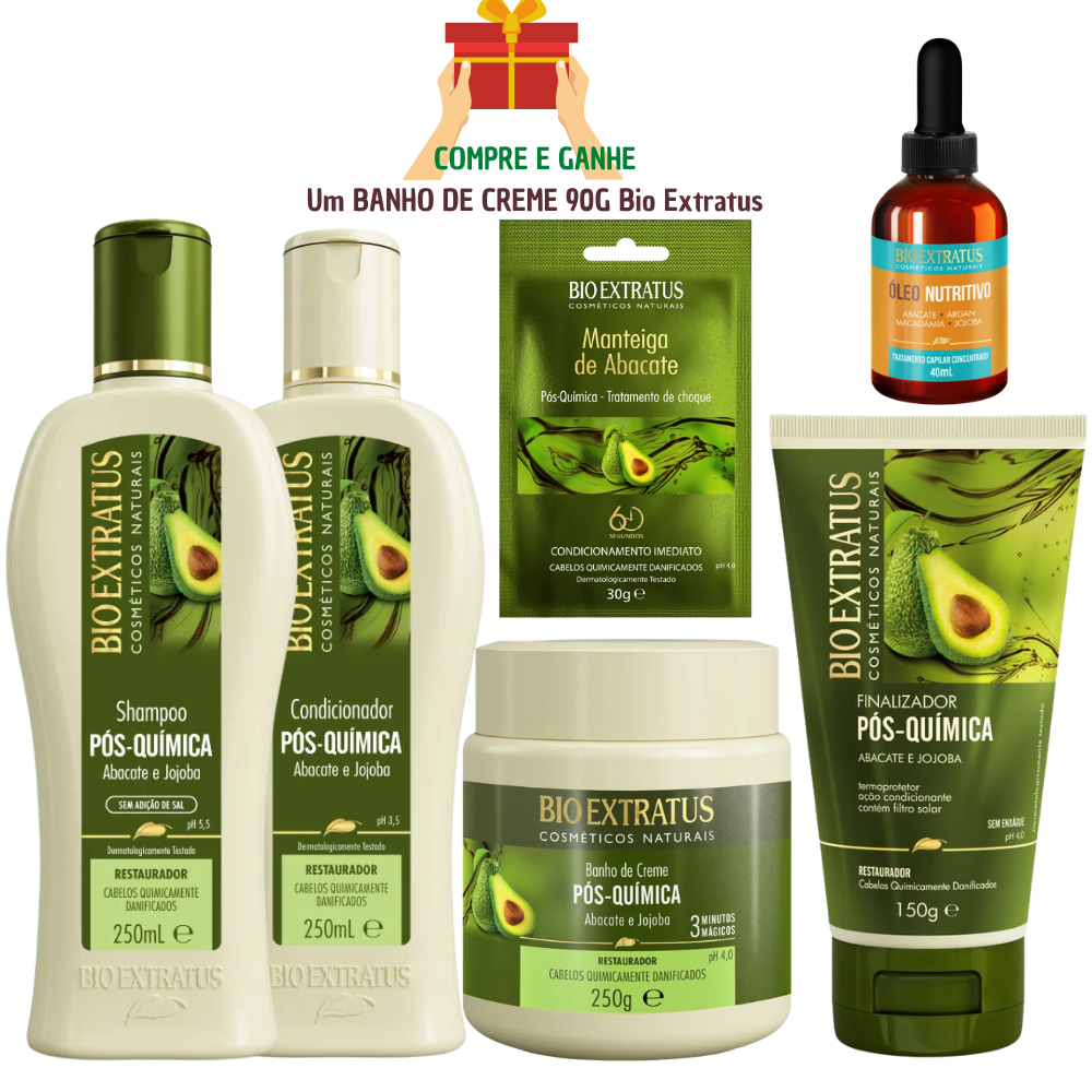 Kit Bio Extratus Pós-Química Tratamento Intensivo 3 Minutos Mágicos em Oferta na Shopee