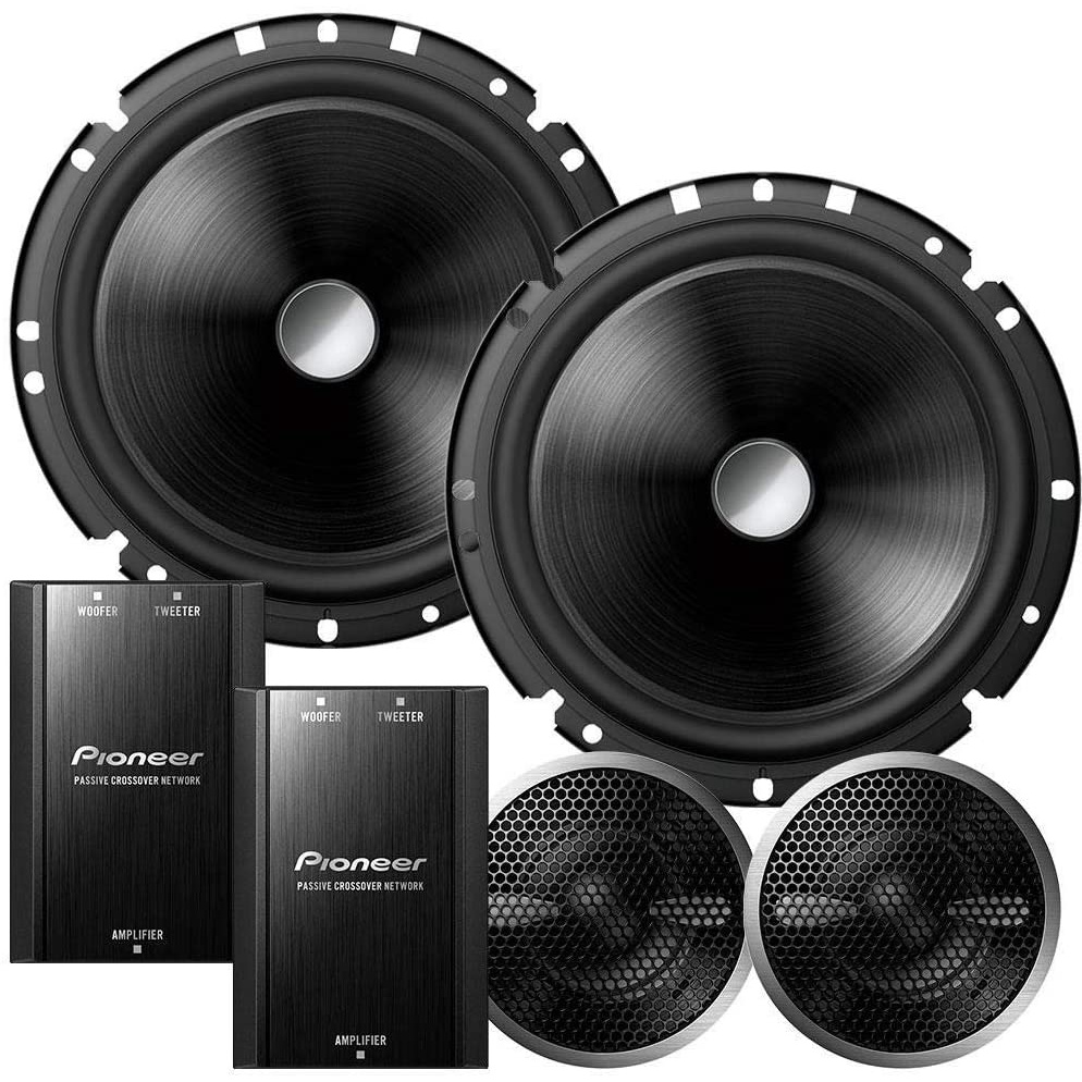 Imagem KIT 2 VIAS PIONEER 6" POLEGADAS 120W RMS 4 OHMS C/ TWEETER E CROSSOVER