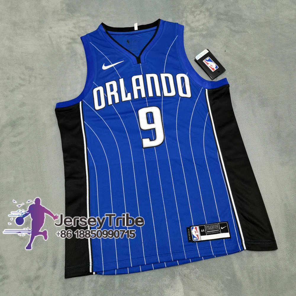 NBA Camiseta De Basquete Orlando Magic Masculina # 9 Jerseys Nikola Vucevic Azul