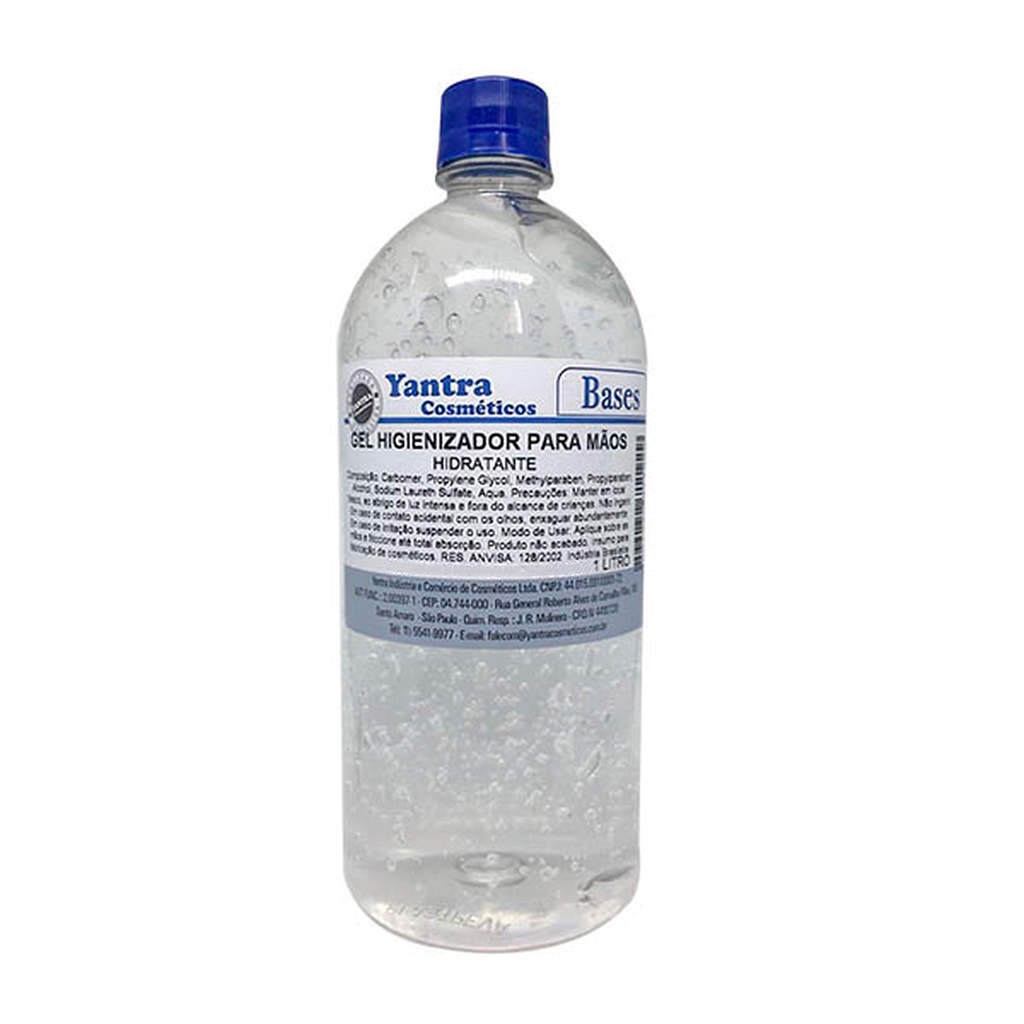 Gel Higienizador para Mãos Hidratante 1L - Álcool em gel neutro.