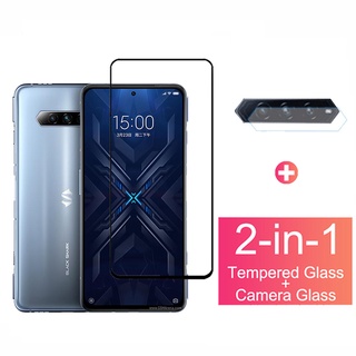 Película de Vidro 9D 2 Em 1 Para Xiaomi Black Shark 4 / 4 Pro / 2 Pro / 3 Pro / 3s / 5 / 5 RS / 5 Pro