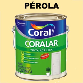 Tinta PÉROLA Coral Anti Mofo Acrílica Parede Coralar 3.6lt em Oferta na Shopee