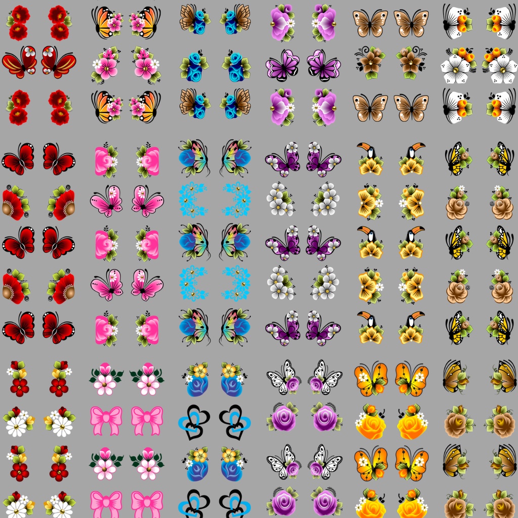 240 Adesivos de unhas 3D Com Escolha - Pré -pronto