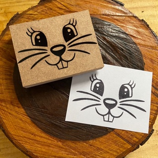 Carimbo carinha Coelho Coelhinho Rosto Cara personalizar sacola embalagem Páscoa ovo em Oferta na Shopee