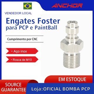 Conector Foster 8mm Macho X M10 Pcp Engate Rápido 300 Bar